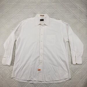 Peter Blair White Pinpoint Oxford long sleeve dress shirt size 17 1/2-34